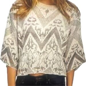 Free People Fair Isle Jacquard Wool Blend Pullover Sweater